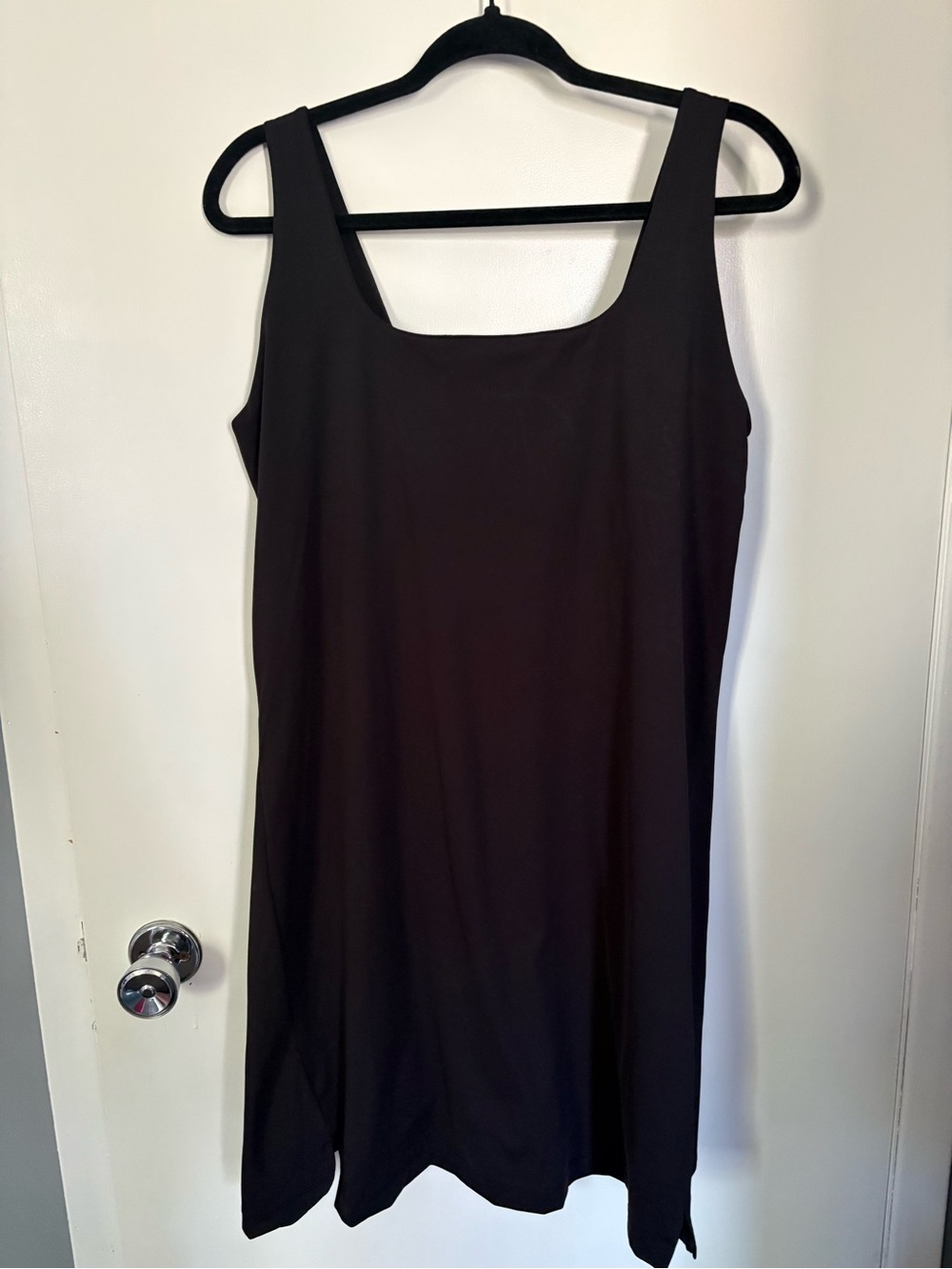 NWOT Old Navy Athletic Sleeveless Black Shift Dress with built in Shorts.